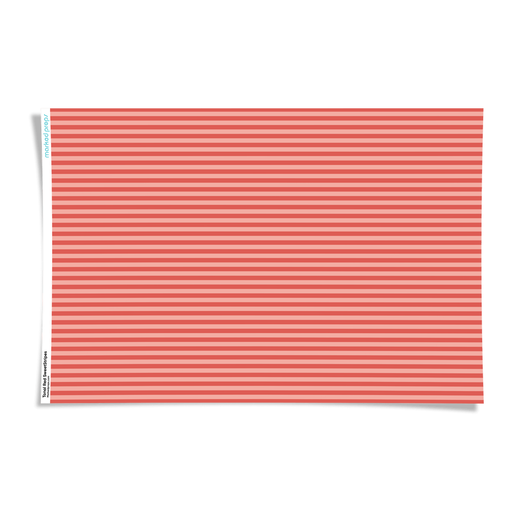 Tonal Red SweetStripes Backdrop - Marked Props