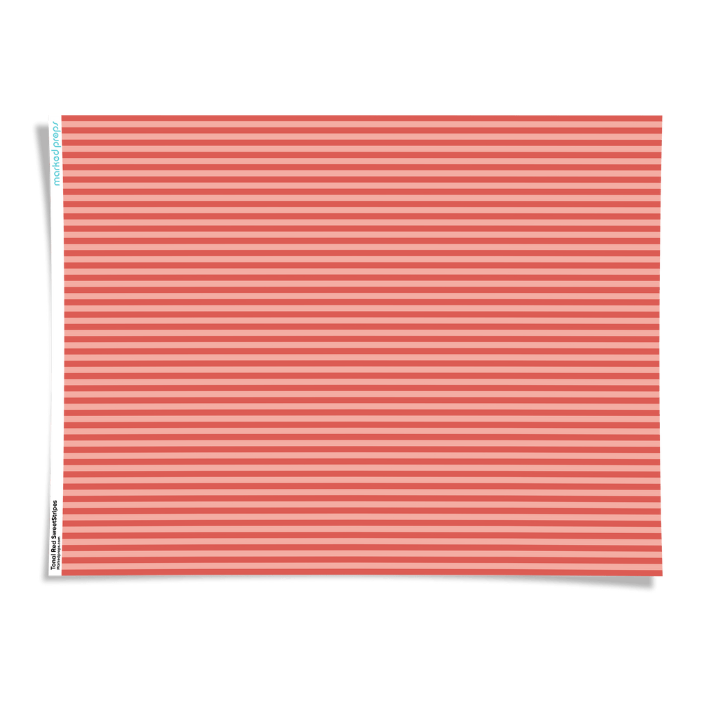 Tonal Red SweetStripes Backdrop - Marked Props