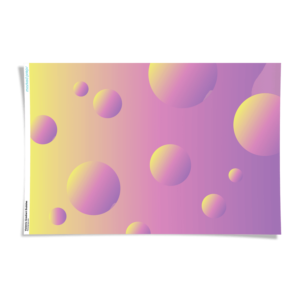 Violetric Gradient Bubbles Backdrop - Marked Props