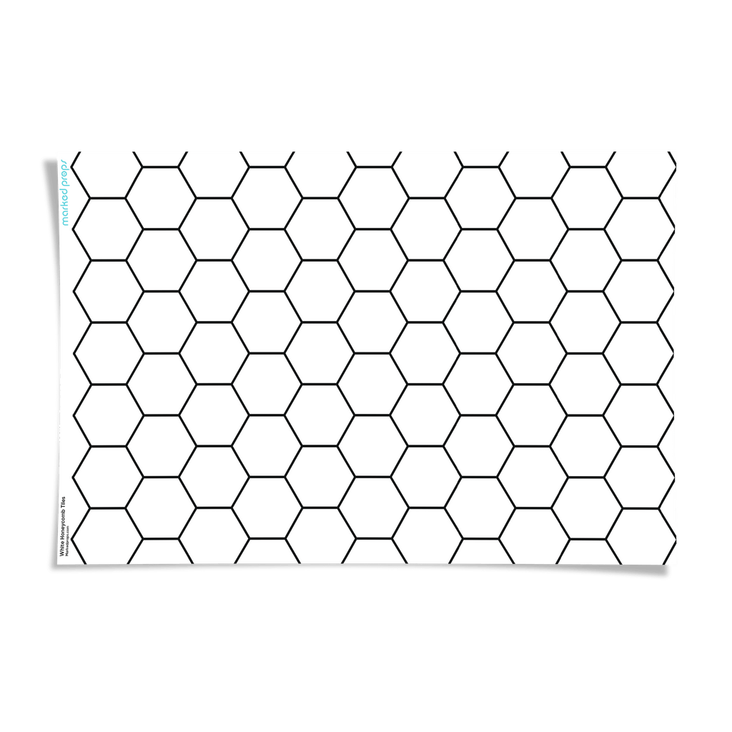 White Honeycomb Tiles Backdrop - Marked Props