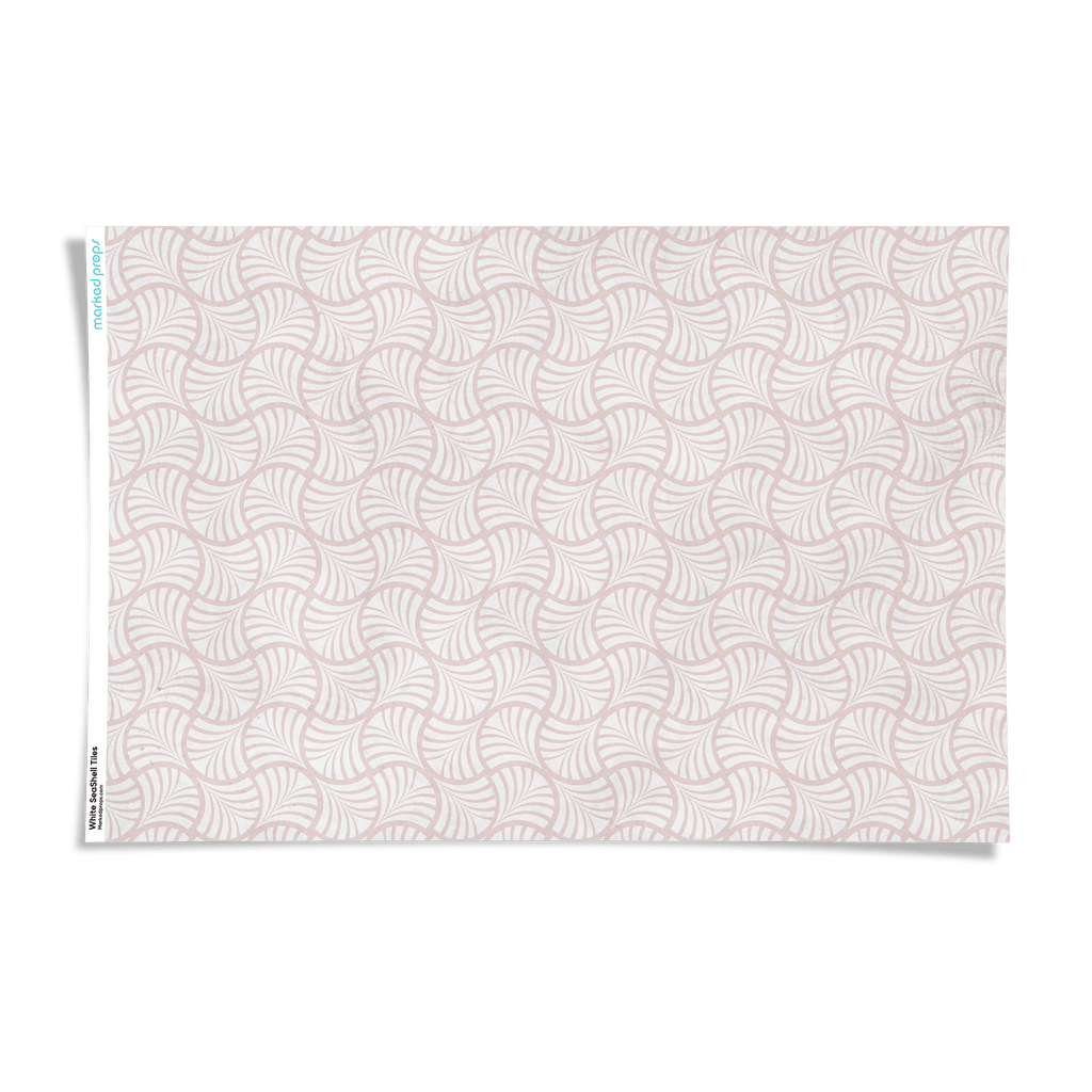 White SeaShell Tiles Backdrop - Marked Props
