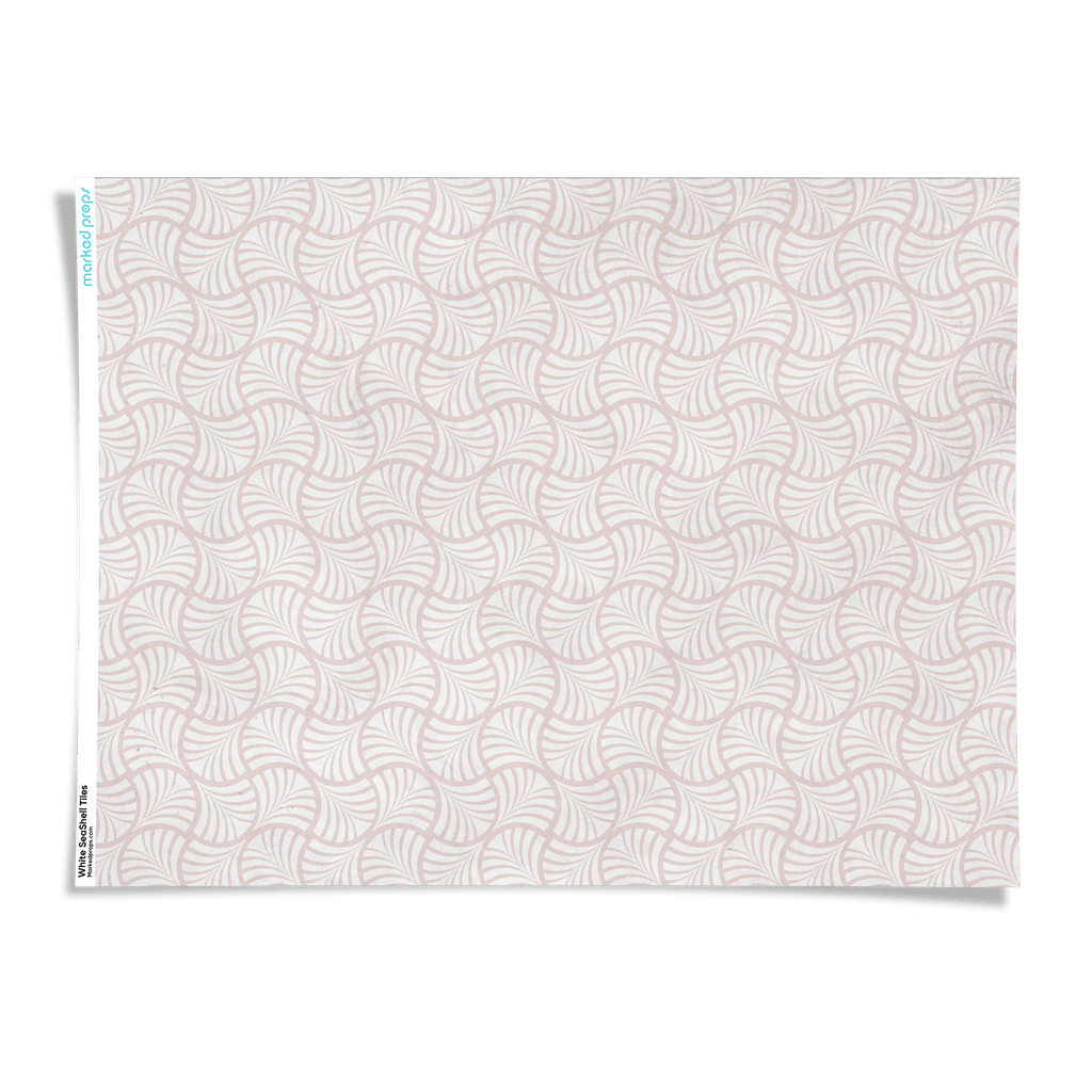 White SeaShell Tiles Backdrop - Marked Props
