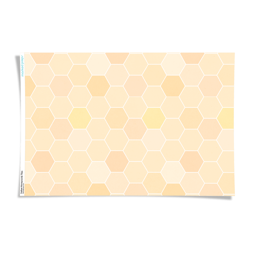 Yelllow Honeycomb Tiles Backdrop - Marked Props