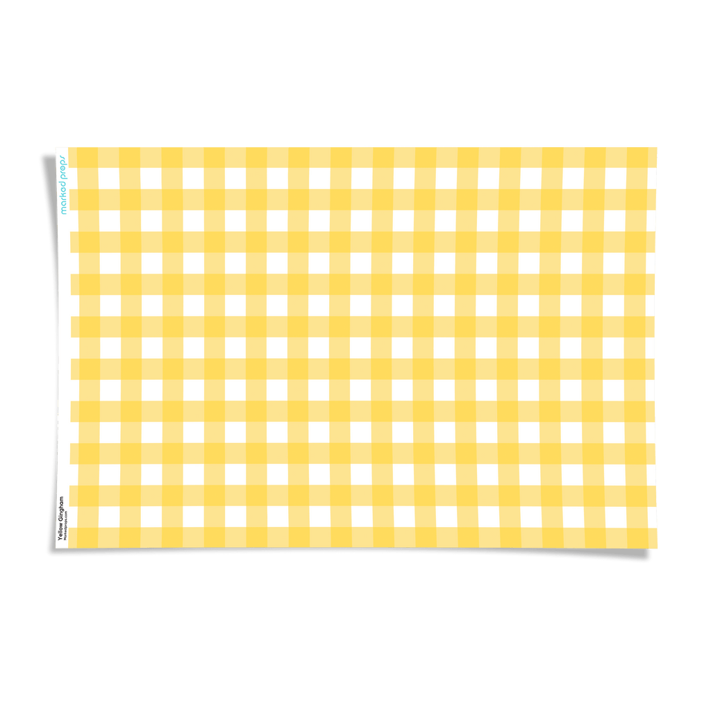 Yellow Gingham Backdrop - Marked Props